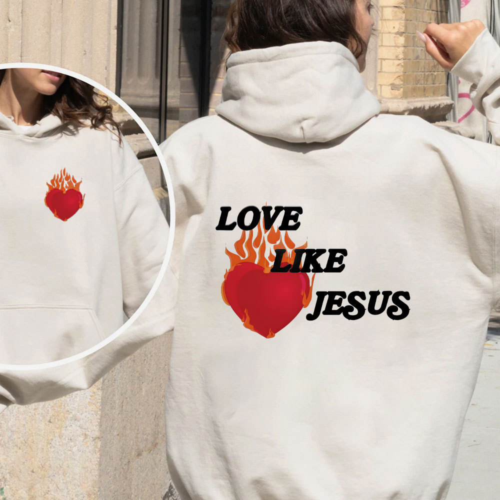 Love Like Jesus Christian Fleece Hoodie Set