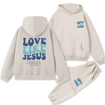 Love Like Jesus Christian Fleece Hoodie Set