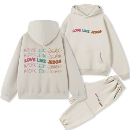 Love Like Jesus Christian Fleece Hoodie Set