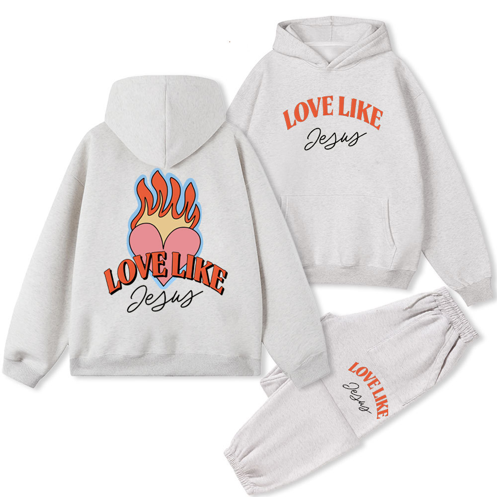 Love Like Jesus Christian Fleece Hoodie Set