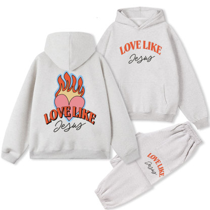 Love Like Jesus Christian Fleece Hoodie Set