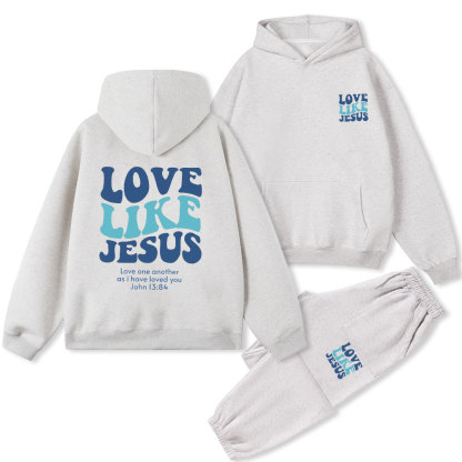 Love Like Jesus Christian Fleece Hoodie Set