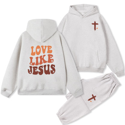 Love Like Jesus Christian Fleece Hoodie Set
