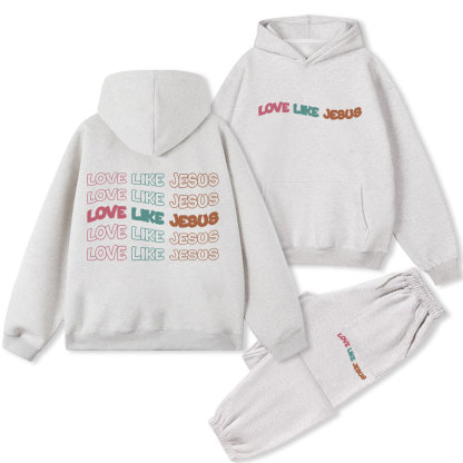 Love Like Jesus Christian Fleece Hoodie Set