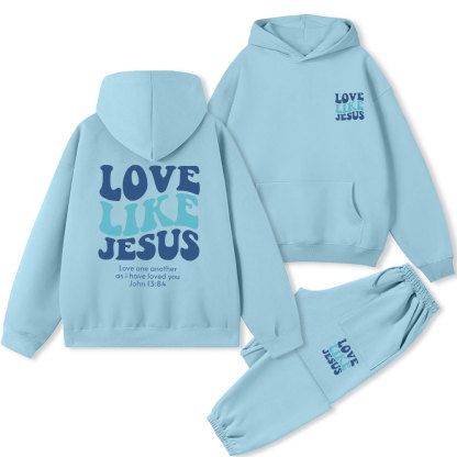 Love Like Jesus Christian Fleece Hoodie Set