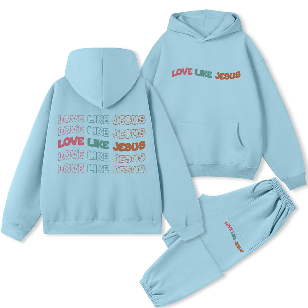 Love Like Jesus Christian Fleece Hoodie Set