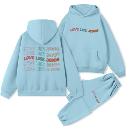 Love Like Jesus Christian Fleece Hoodie Set