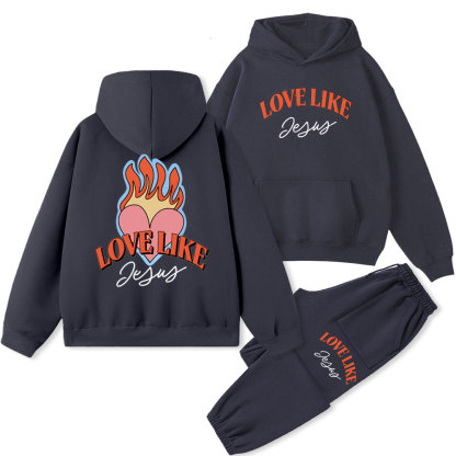 Love Like Jesus Christian Fleece Hoodie Set