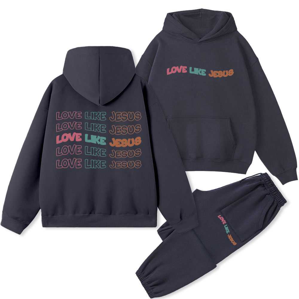 Love Like Jesus Christian Fleece Hoodie Set