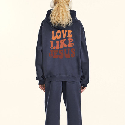 Love Like Jesus Christian Fleece Hoodie Set