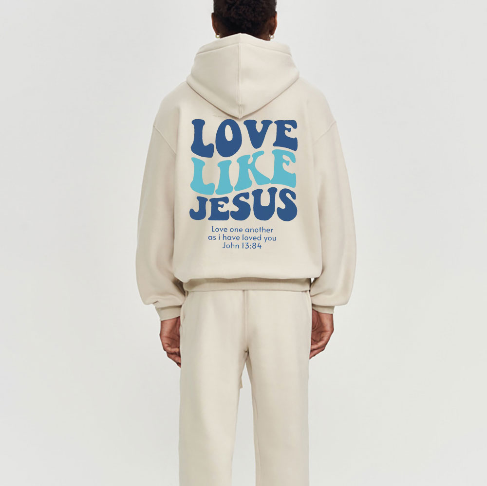 Love Like Jesus Christian Fleece Hoodie Set