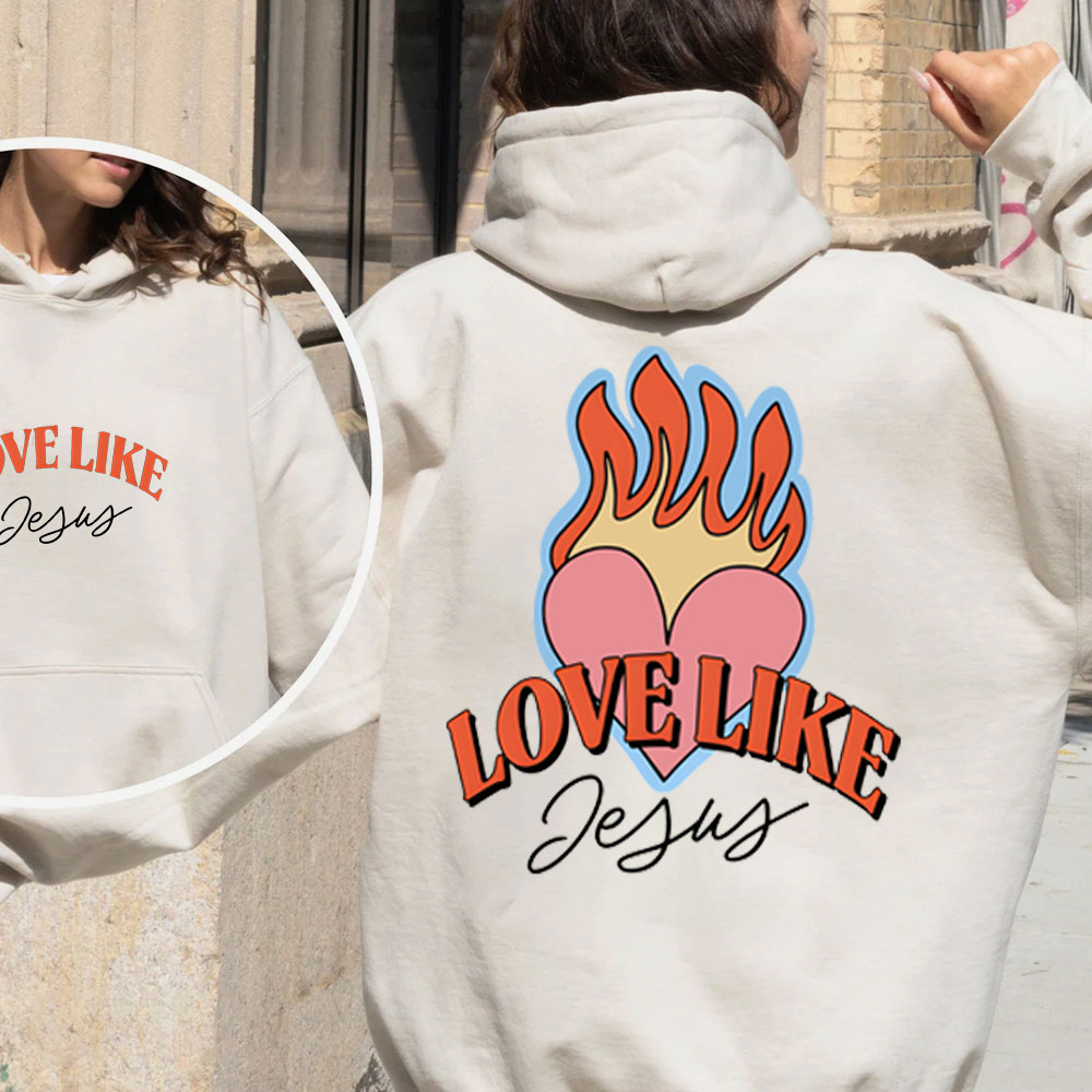 Love Like Jesus Christian Fleece Hoodie Set