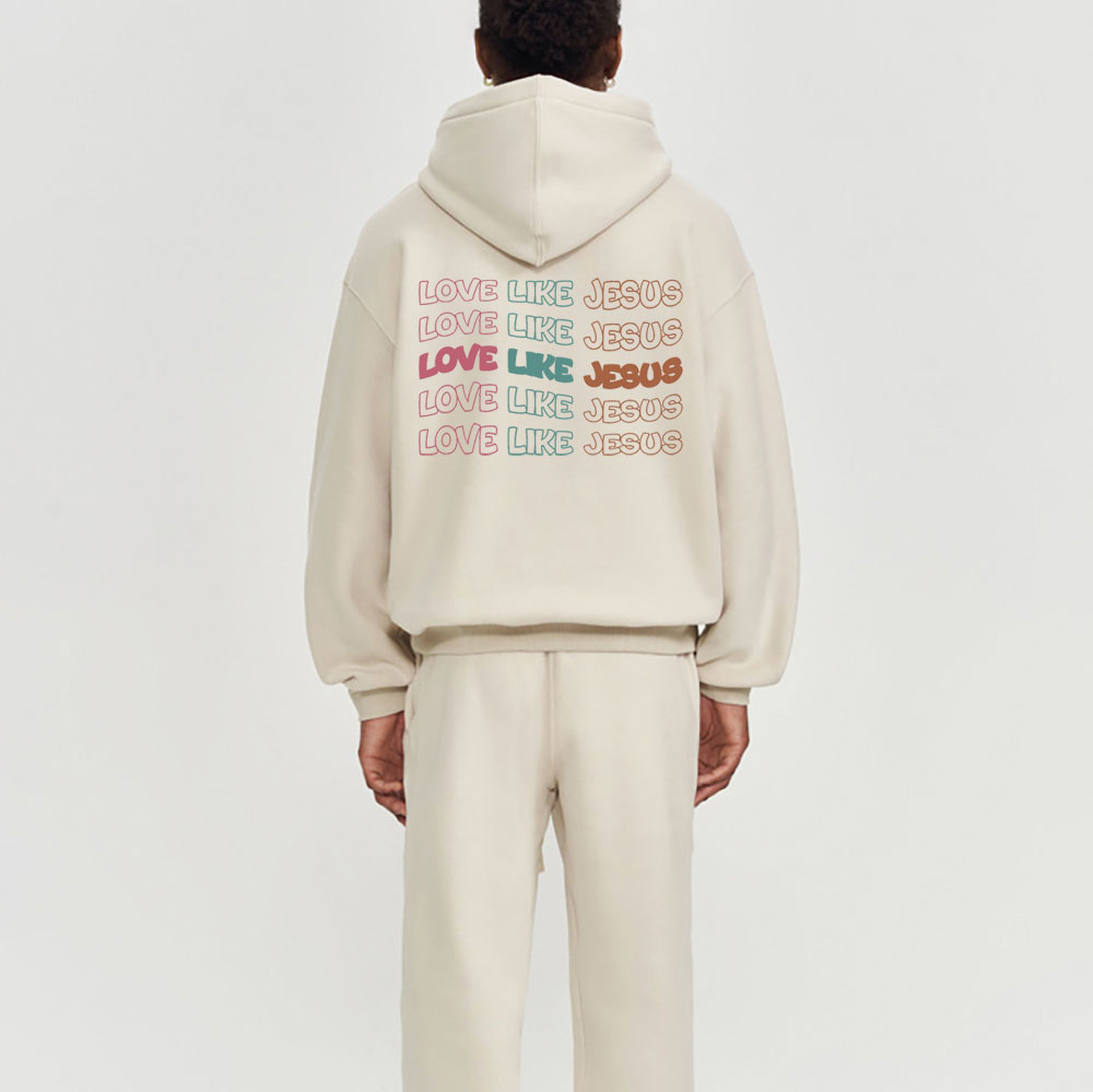 Love Like Jesus Christian Fleece Hoodie Set