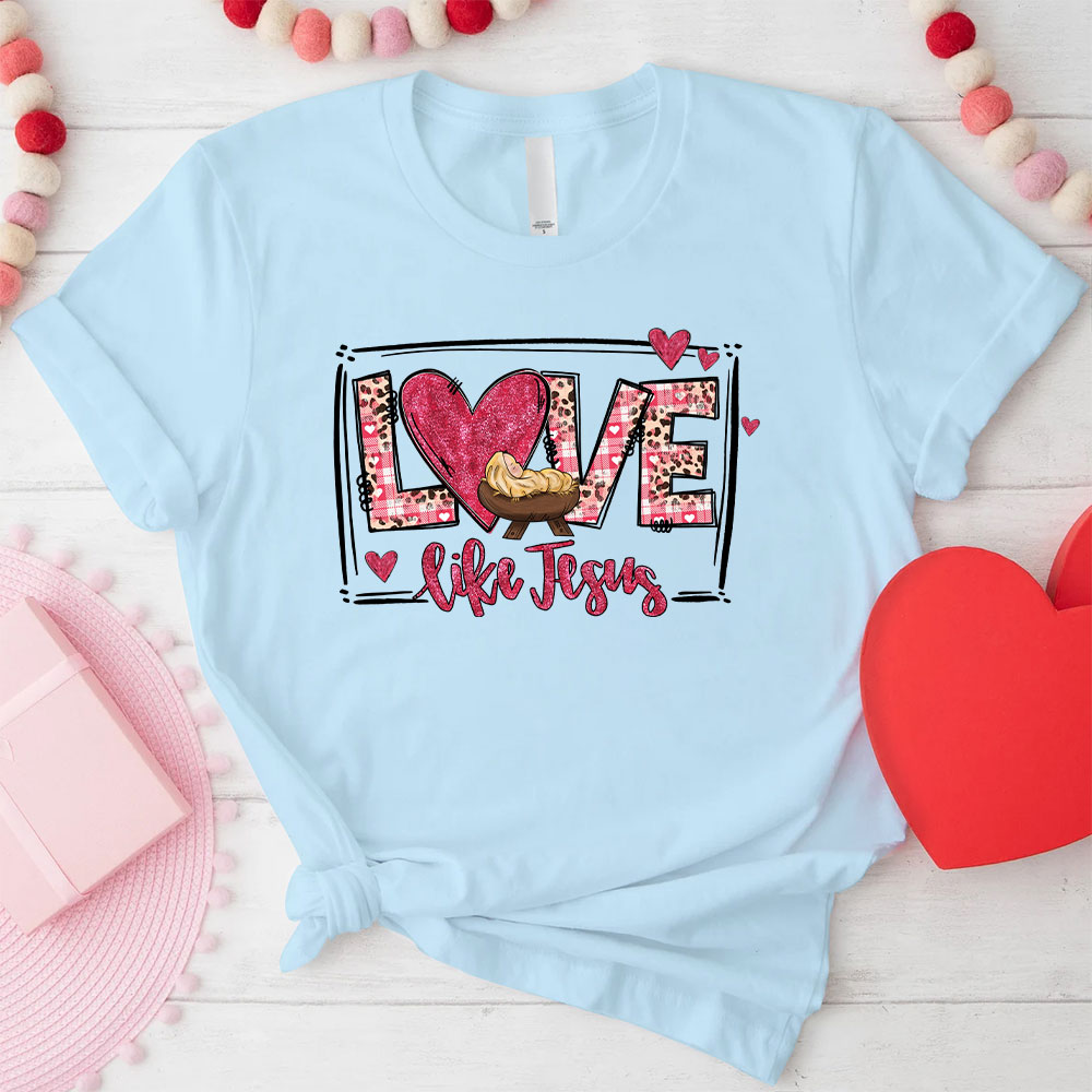Love Like Jesus Christian Glitter T-Shirt