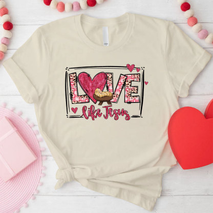 Love Like Jesus Christian Glitter T-Shirt