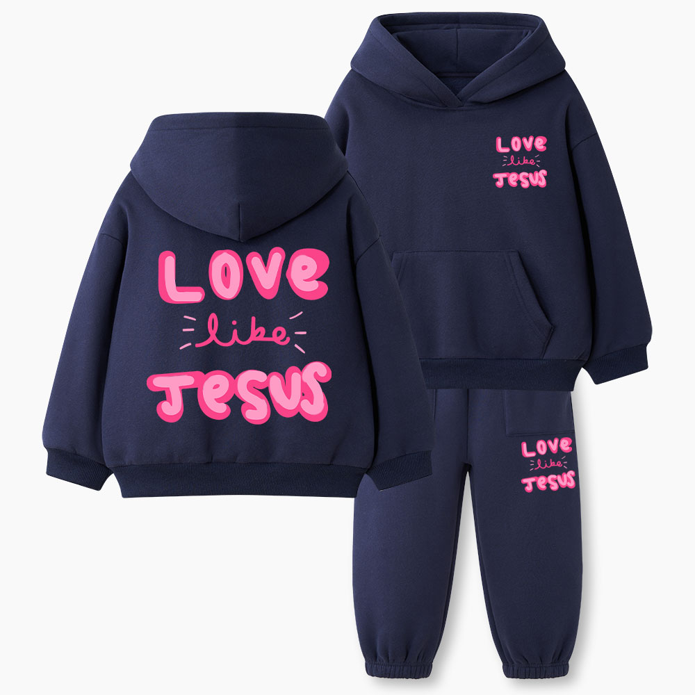 Love Like Jesus Christian Kid Fleece Hoodie Set