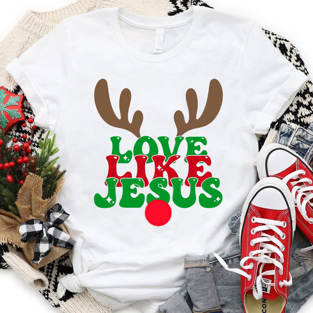 Love Like Jesus Christian Christmas T-Shirt