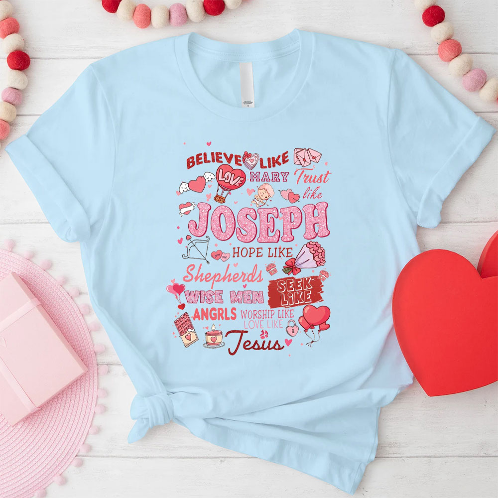 Love Like Jesus Christian Glitter T-Shirt