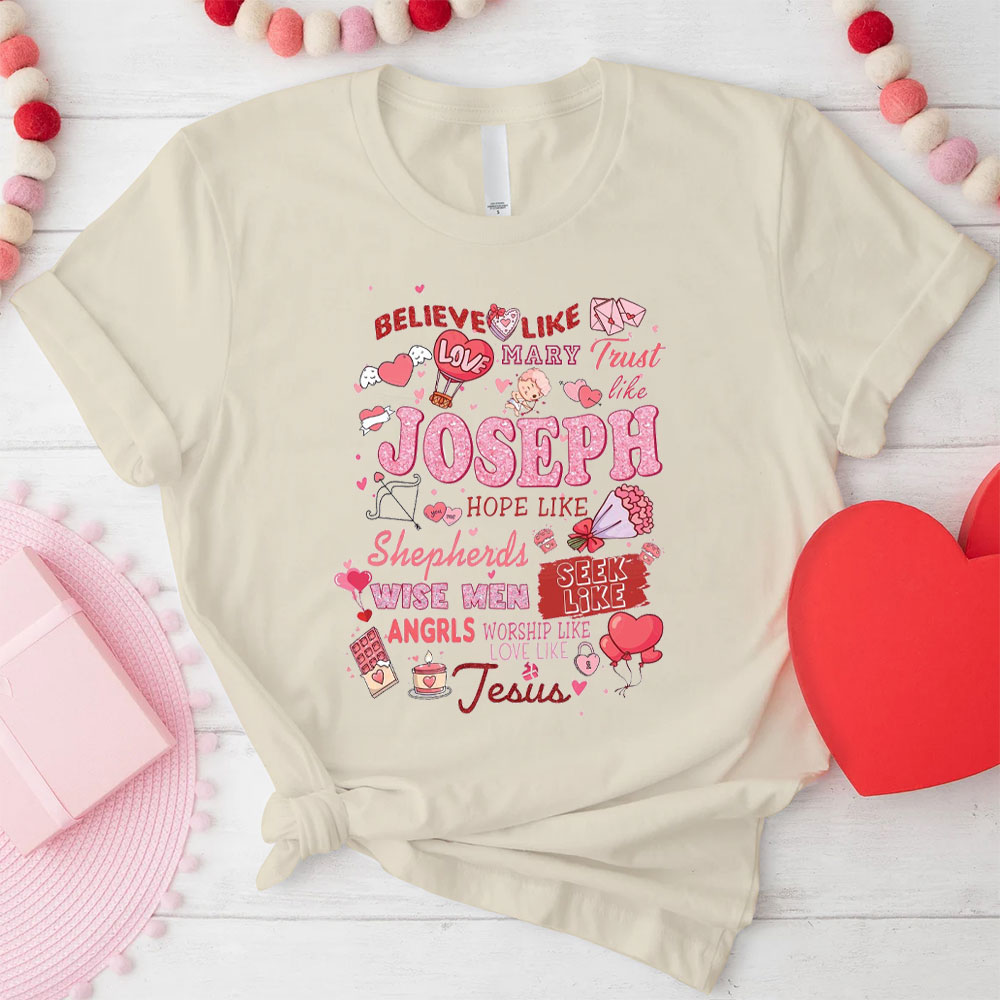 Love Like Jesus Christian Glitter T-Shirt