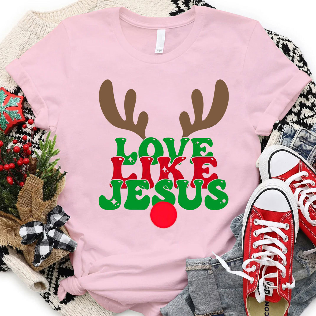 Love Like Jesus Christian Christmas T-Shirt