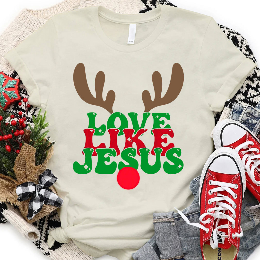 Love Like Jesus Christian Christmas T-Shirt