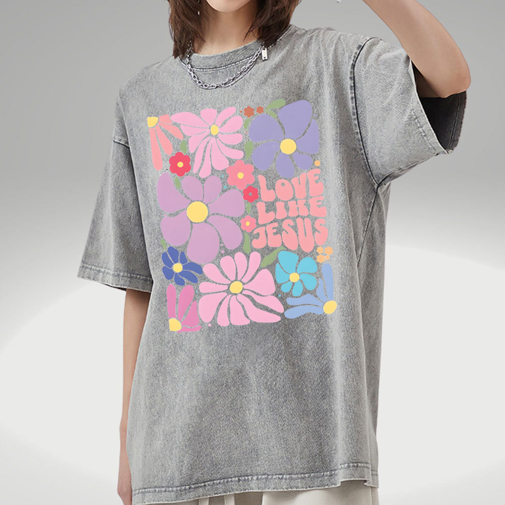 Love Like Jesus Christian Washed T-Shirt