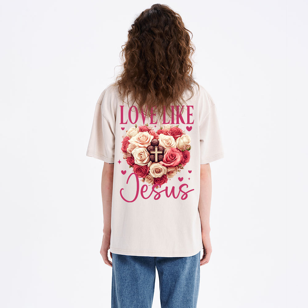 Love Like Jesus Christian Washed T-Shirt