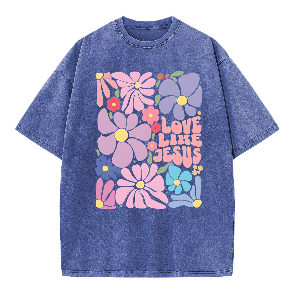 Love Like Jesus Christian Washed T-Shirt