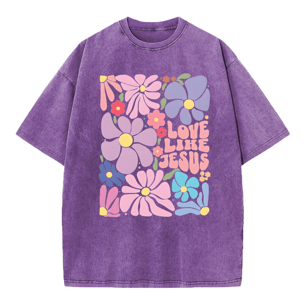 Love Like Jesus Christian Washed T-Shirt