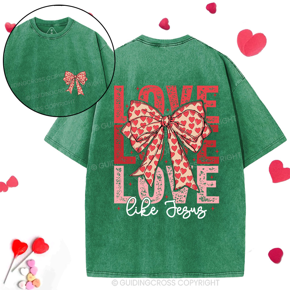 Love Like Jesus Christian Washed T-Shirt
