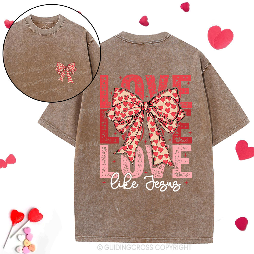 Love Like Jesus Christian Washed T-Shirt