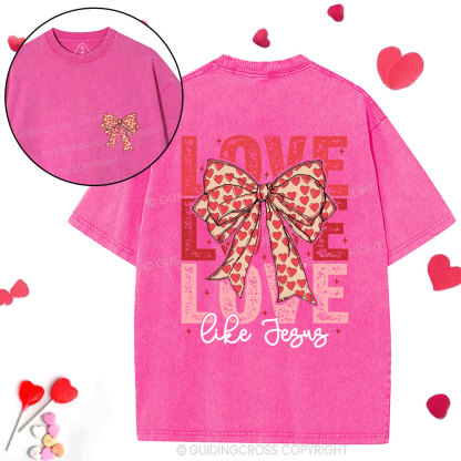 Love Like Jesus Christian Washed T-Shirt