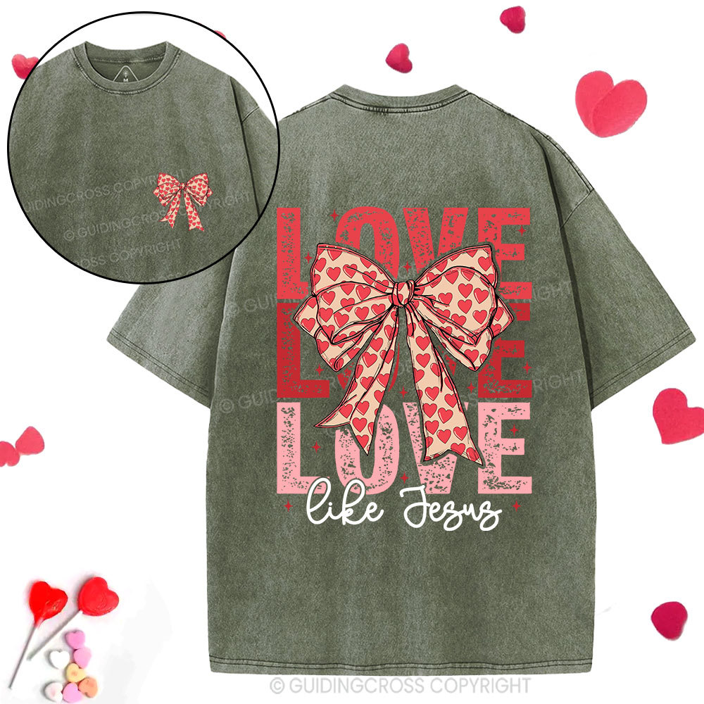 Love Like Jesus Christian Washed T-Shirt
