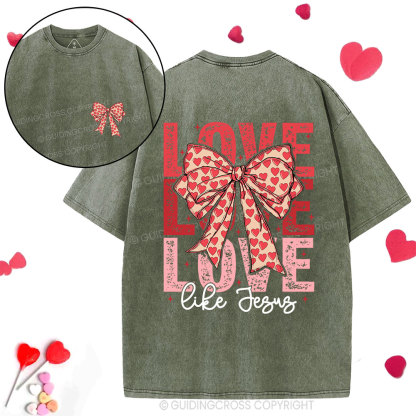 Love Like Jesus Christian Washed T-Shirt