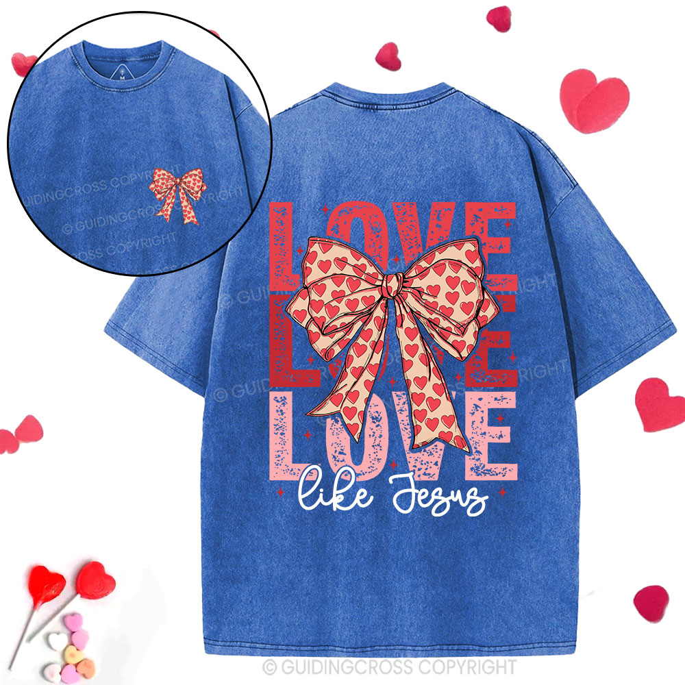Love Like Jesus Christian Washed T-Shirt