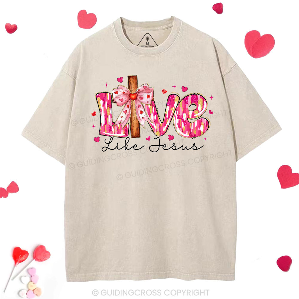 Love Like Jesus Christian Washed T-Shirt