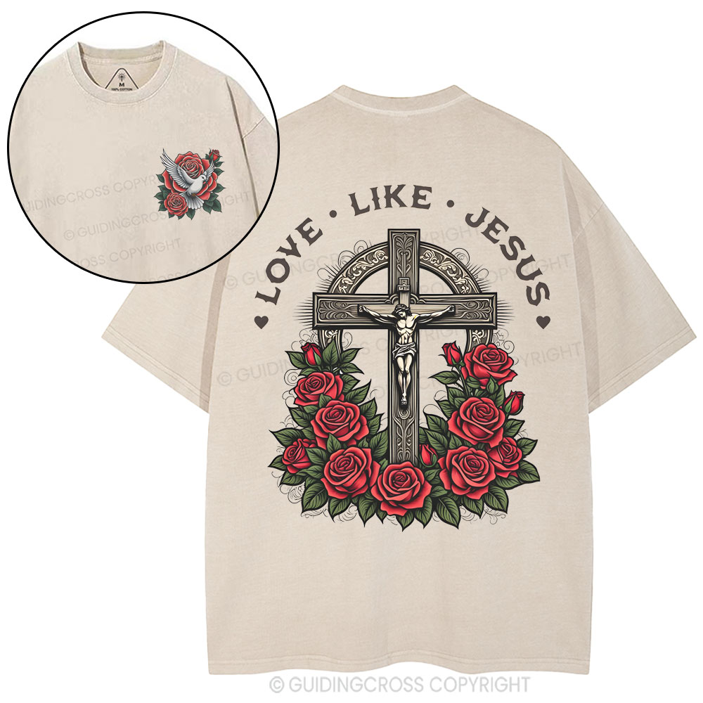 Love Like Jesus Christian Washed T-Shirt