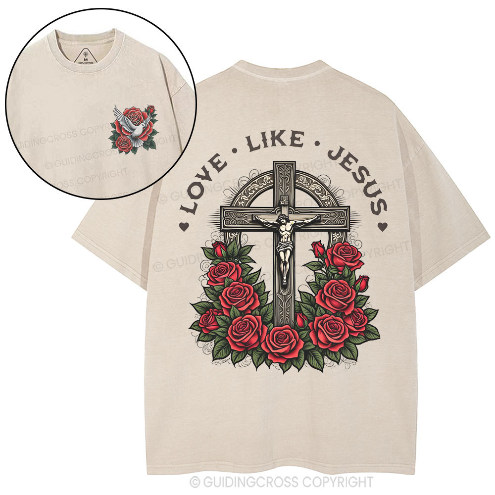 Love Like Jesus Christian Washed T-Shirt