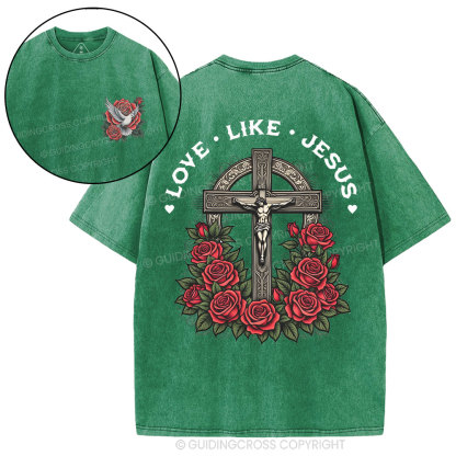 Love Like Jesus Christian Washed T-Shirt