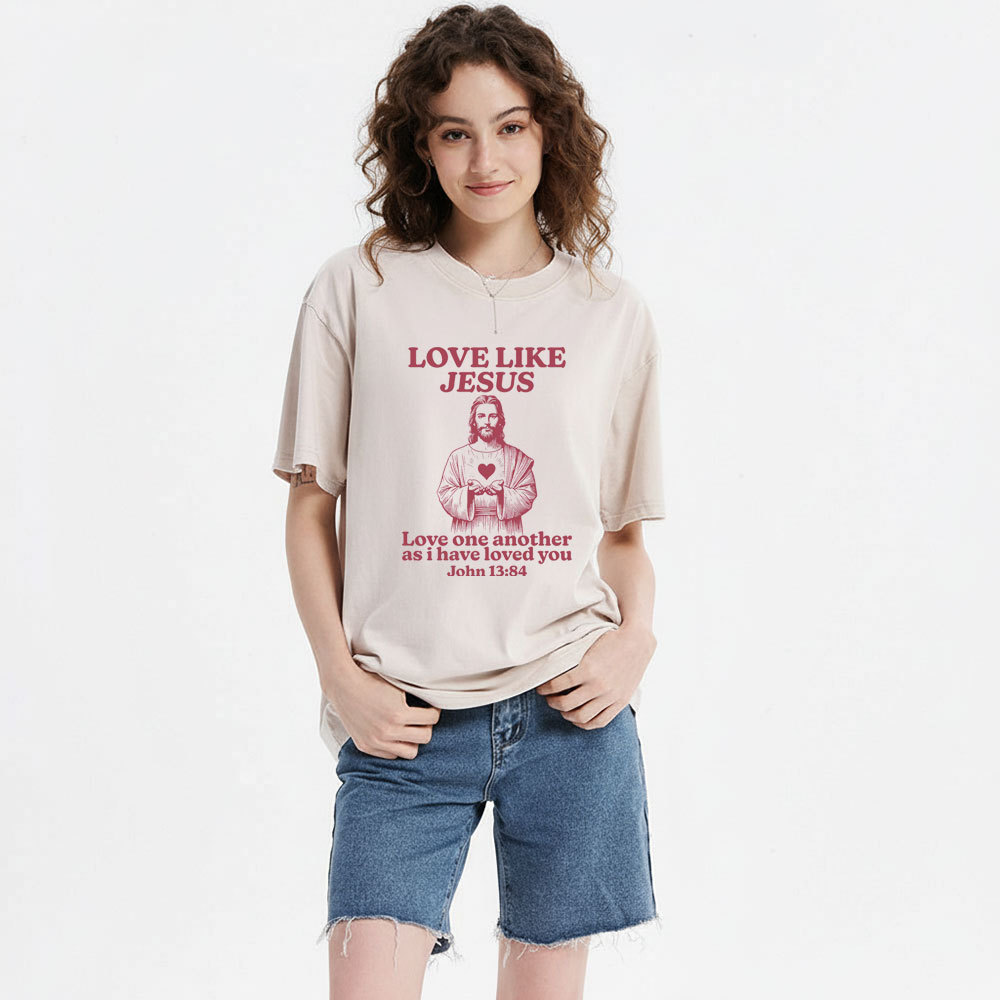 Love Like Jesus Christian Washed T-Shirt