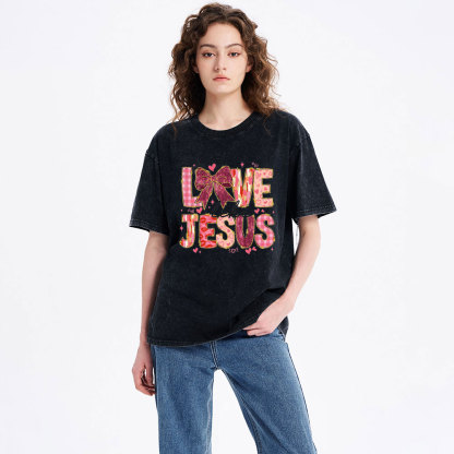 Love Like Jesus Christian Washed T-Shirt