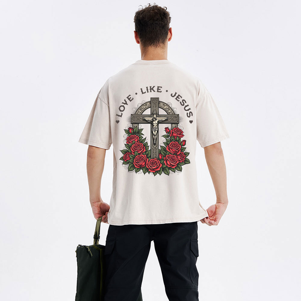 Love Like Jesus Christian Washed T-Shirt