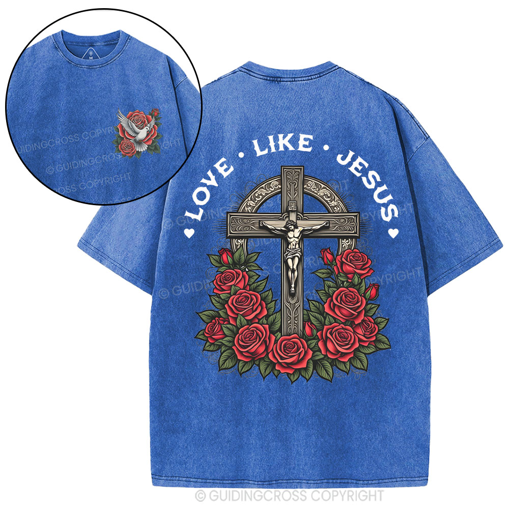 Love Like Jesus Christian Washed T-Shirt