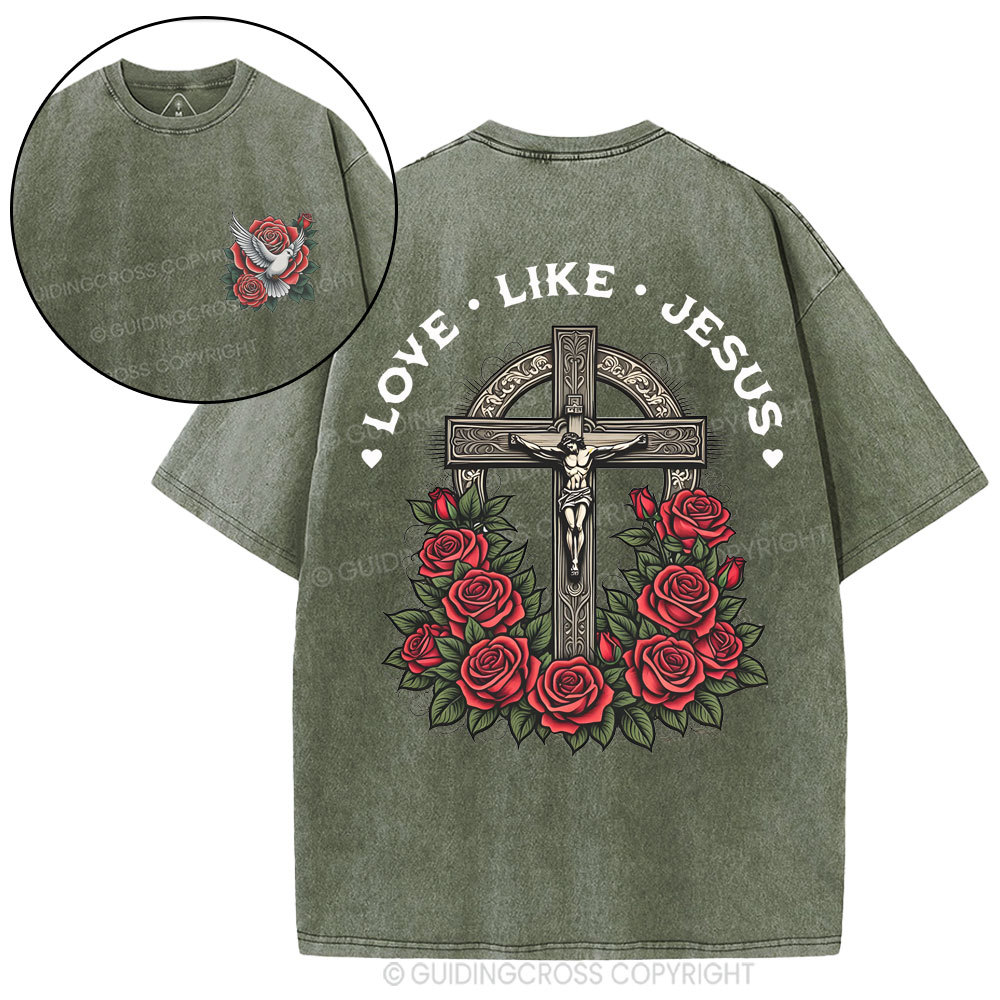 Love Like Jesus Christian Washed T-Shirt