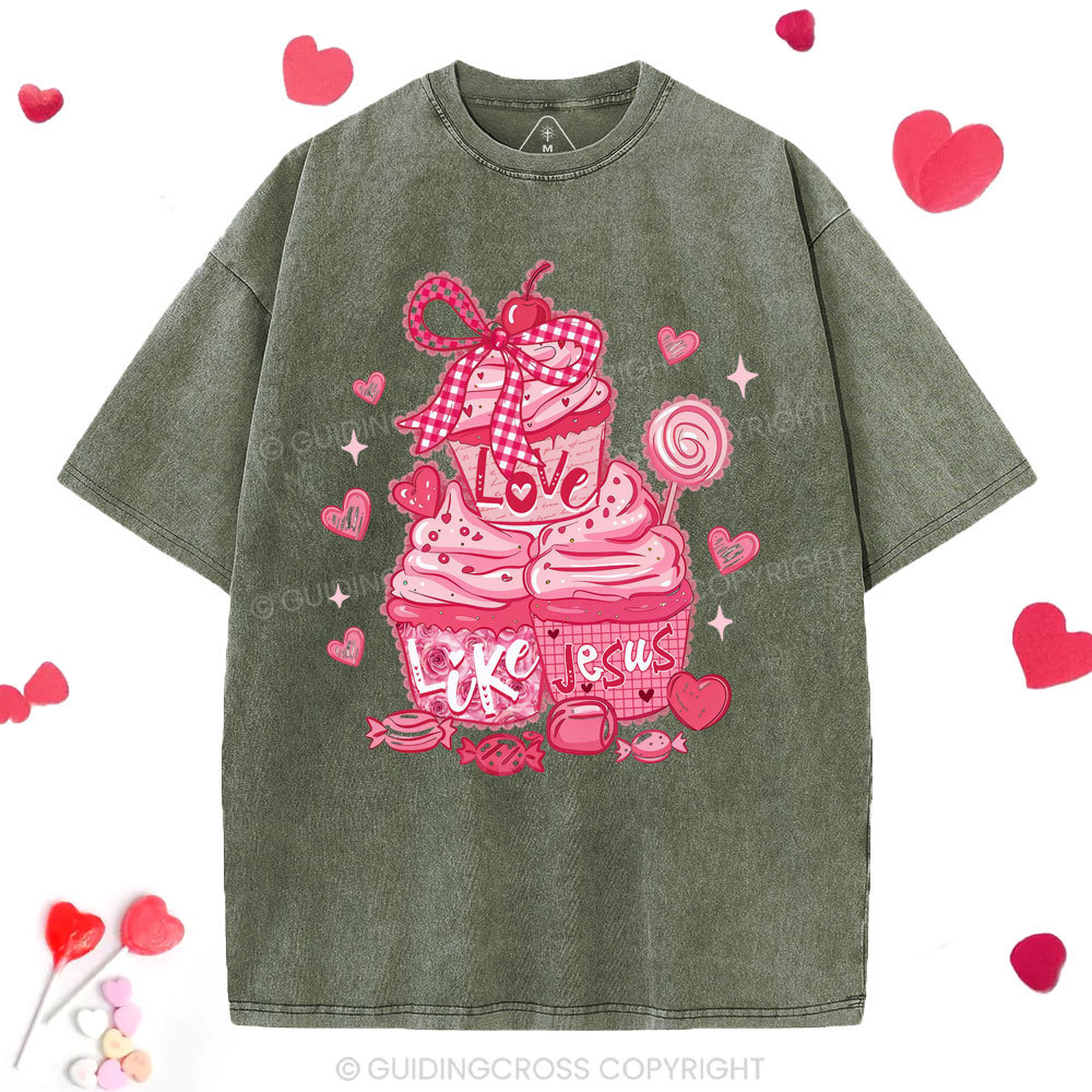 Love Like Jesus Christian Washed T-Shirt