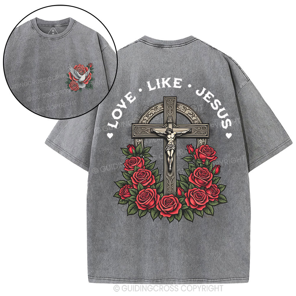 Love Like Jesus Christian Washed T-Shirt