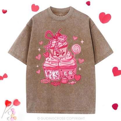 Love Like Jesus Christian Washed T-Shirt