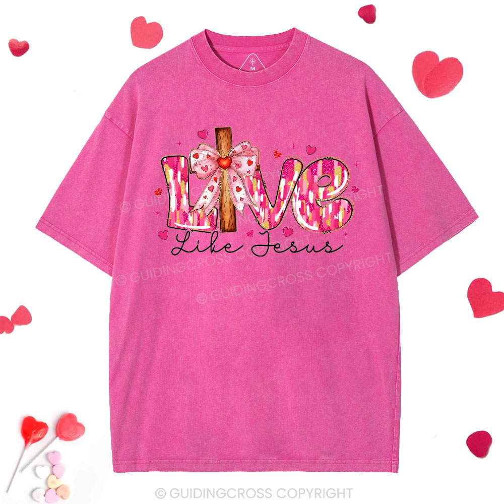 Love Like Jesus Christian Washed T-Shirt