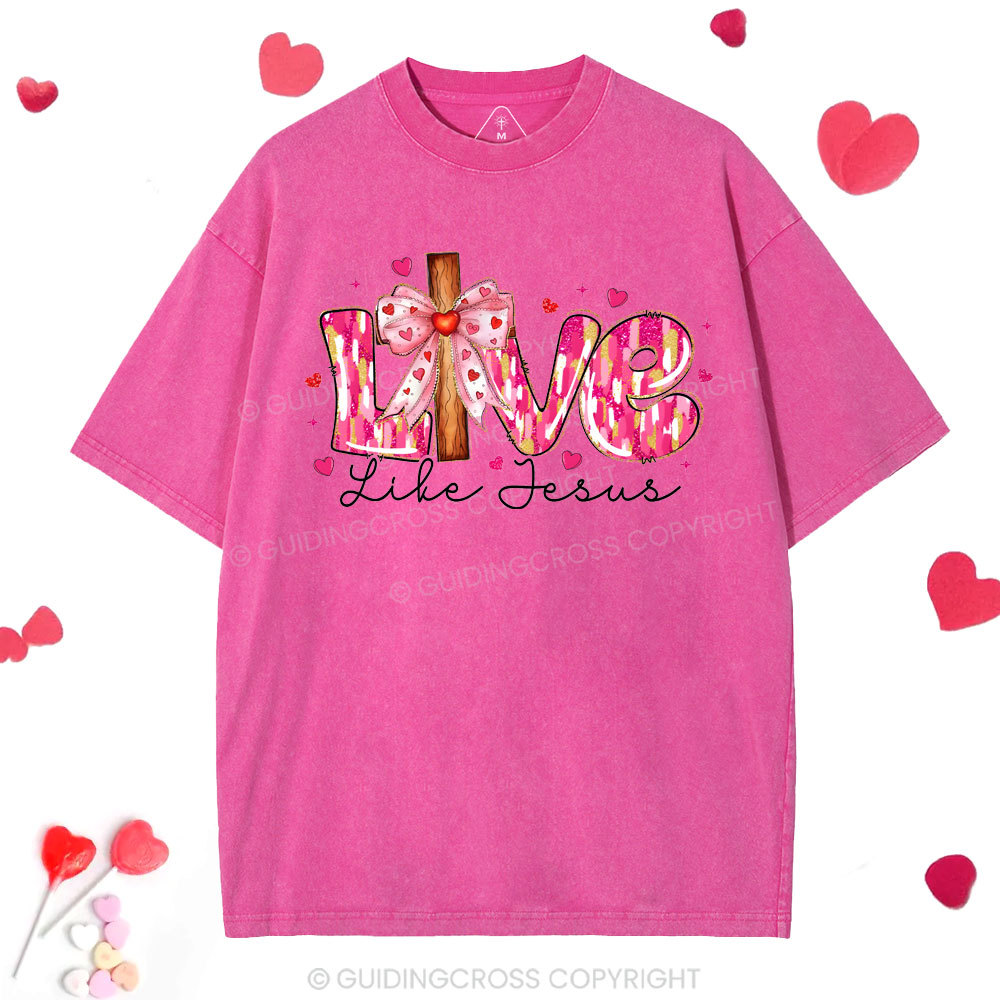 Love Like Jesus Christian Washed T-Shirt