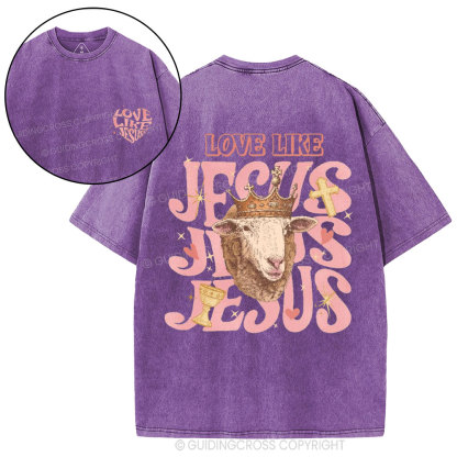 Love Like Jesus Christian Washed T-Shirt